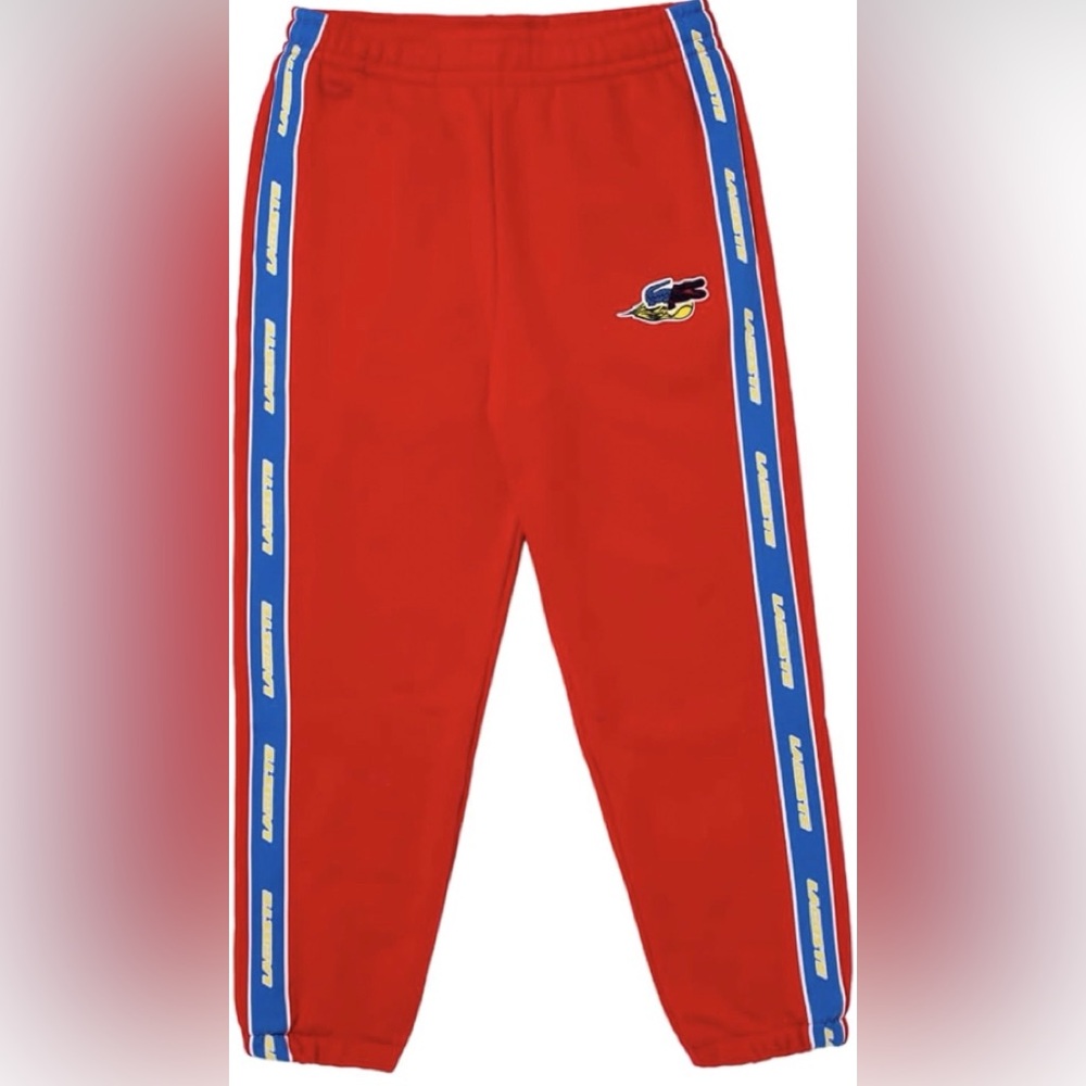 New w/Tags Lacoste Men's Holiday Relaxed Fit Red Track Pants